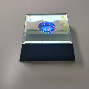 5 LED Color Changing Mirror Top Stand Base for Crystals/Glass Art - Perfect for Trade Shows & Events