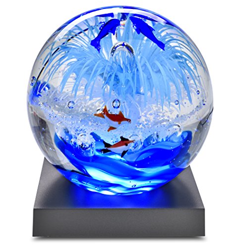 Beachcombers 4 Color Rotating Base for Glass Paperweights 3.5 x 3.5 x 1.75  Inch